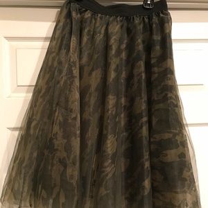 Army fatigue knee length tutu